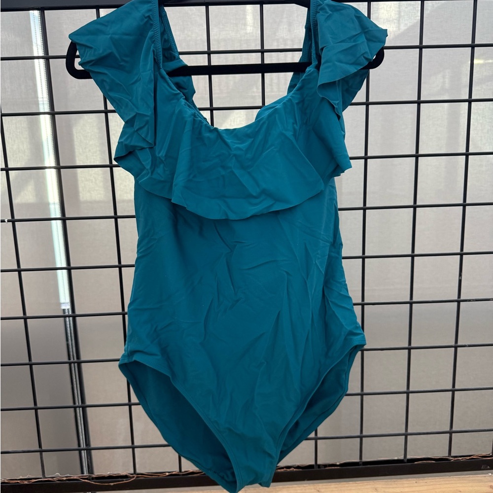 Time and Tru Teal One Piece Swimsuit